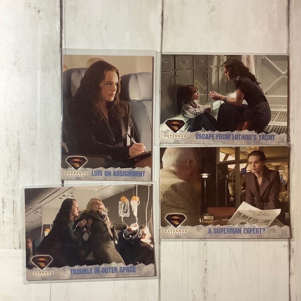 2006 SUPERMAN Returns Kate Bosworth Lois Lane 4 Card Lot Topps Dc Movie